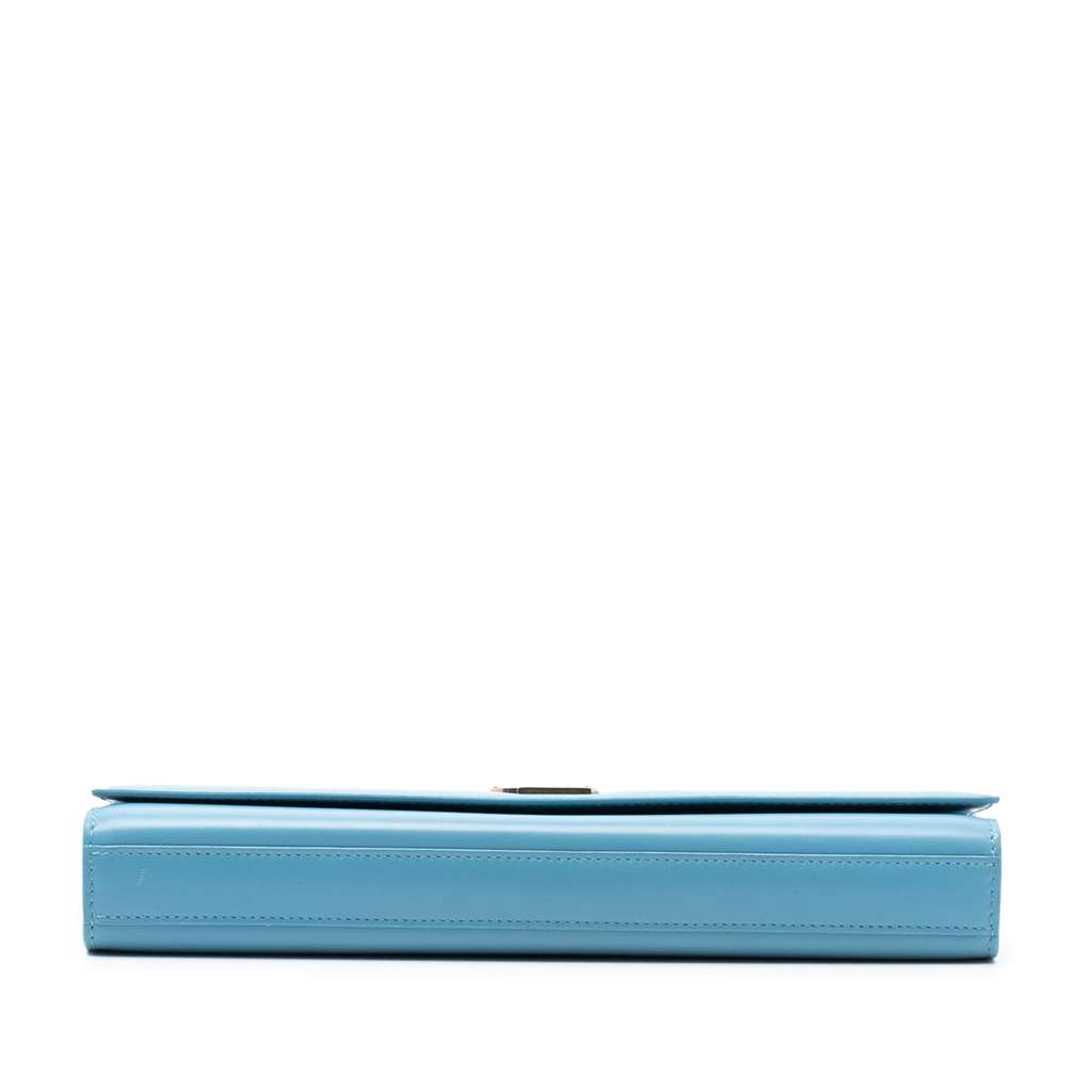 Saint Laurent Smooth Leather Monogram Cassandre Clutch - 3