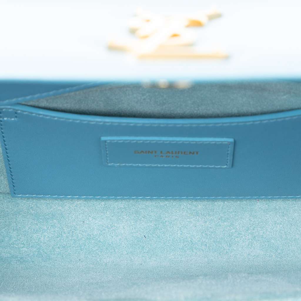 Saint Laurent Smooth Leather Monogram Cassandre Clutch - 4