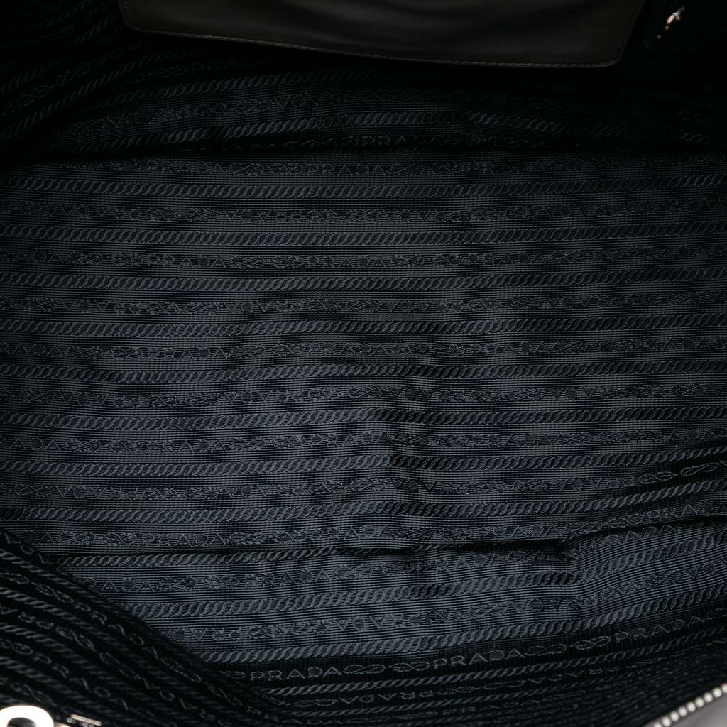 Prada Smooth Calfskin Hand Stitched Double Handle Satchel - 4