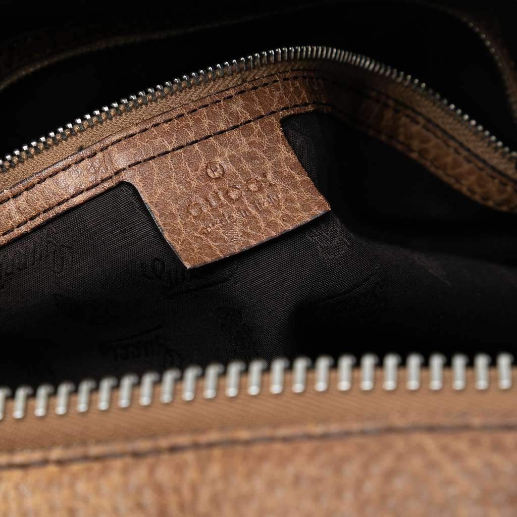 Gucci Large Leather Bamboo Bar Tote - 5