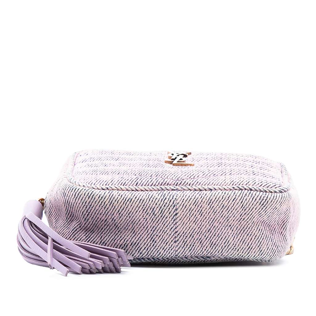 Saint Laurent Baby Matelasse Denim Monogram Lou Camera Bag - 3
