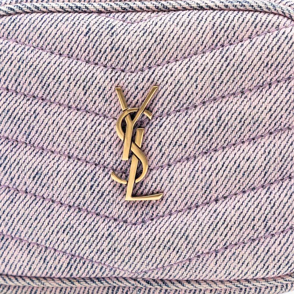Saint Laurent Baby Matelasse Denim Monogram Lou Camera Bag Purple Denim Very good - Box View