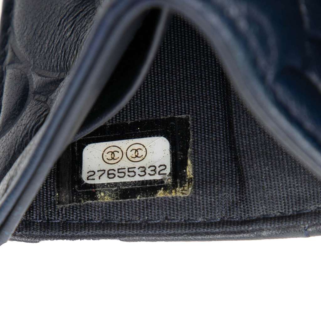 Chanel CC Embossed Goatskin Camellia Trifold Compact Wallet - 5