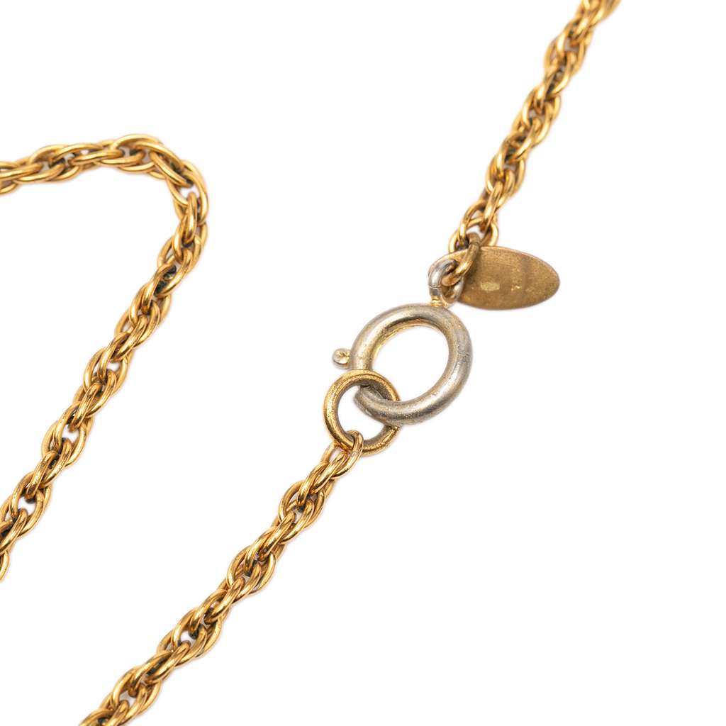 Chanel Gold Plated CC Pendant Necklace - 3