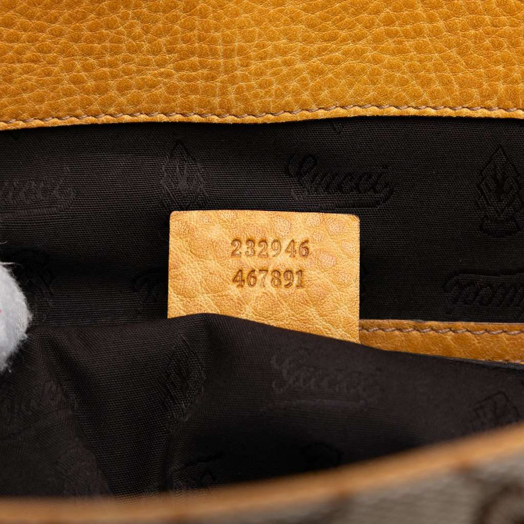 Gucci Large GG Canvas Bamboo Libeccio Tote - 5