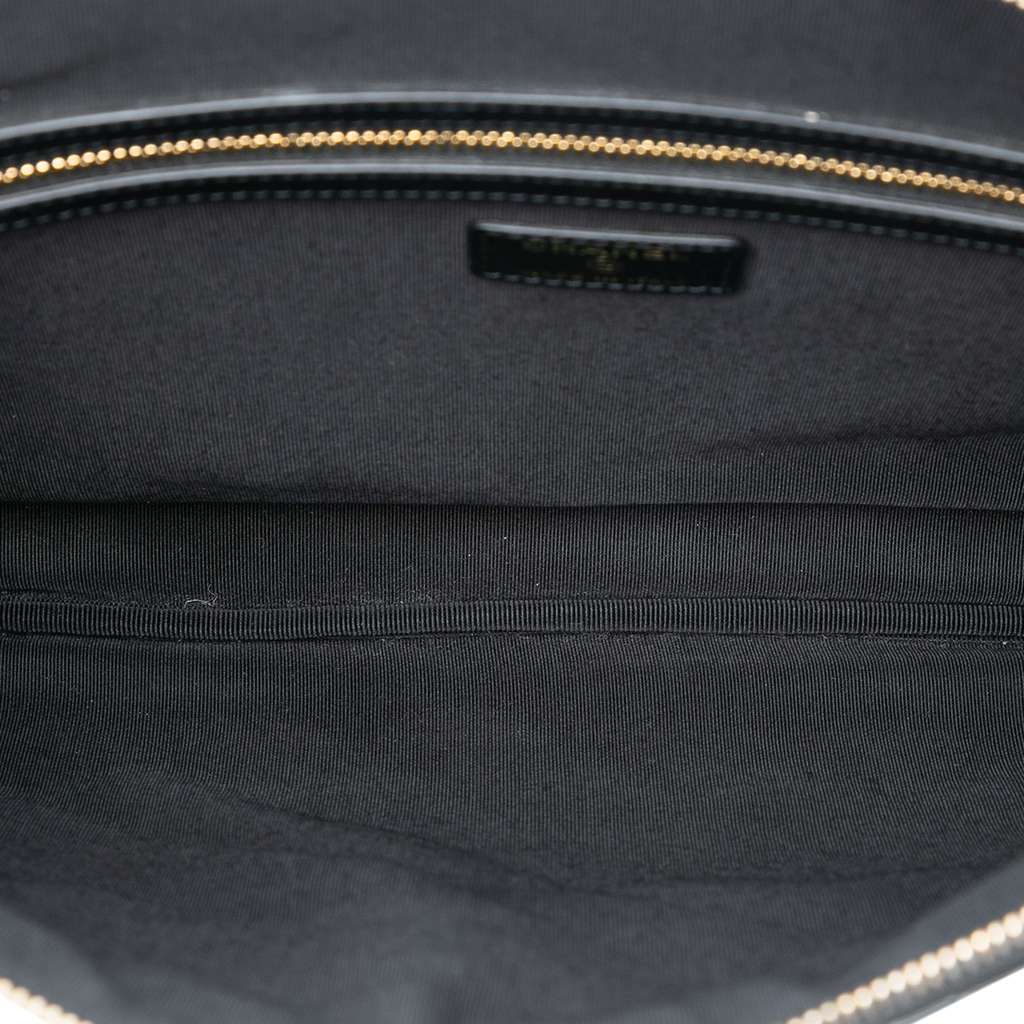 Chanel Large Quilted Patent O Case Clutch - 4