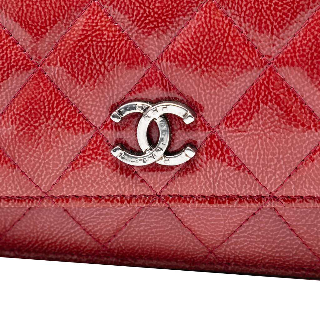 Chanel Paris Dallas CC Quilted Patent Goatskin Wallet on Chain - 5
