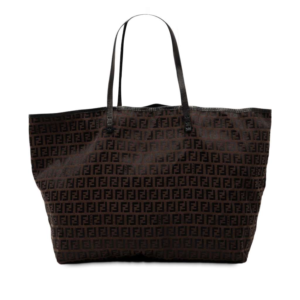 Fendi Medium Zucchino Canvas Roll Tote