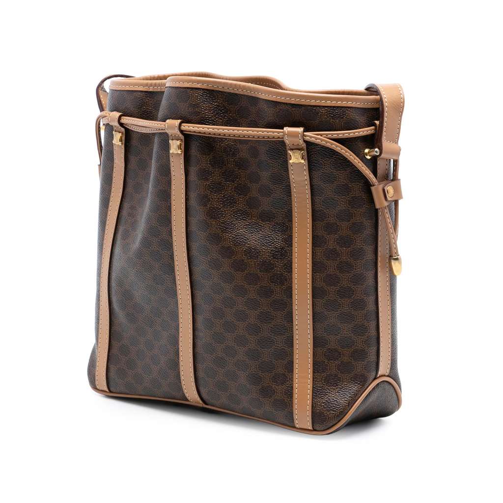 Celine Macadam Coated Canvas Drawstring Crossbody - 2