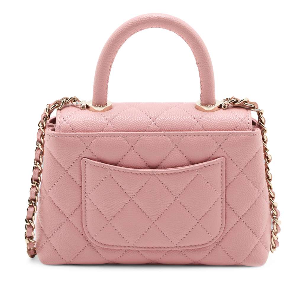 Chanel Extra Mini Quilted Caviar Coco Top Handle Bag - 2