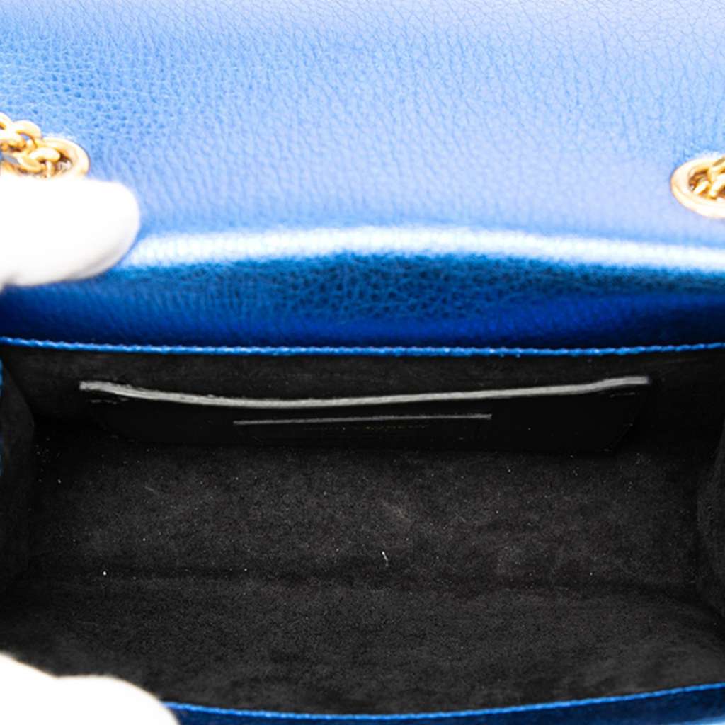 Saint Laurent Small Metallic Calfskin Monogram Kate Tassel Crossbody - 4