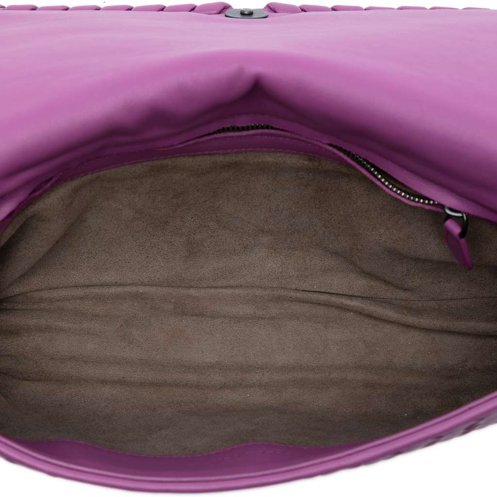 Bottega Veneta Nappa Intrecciato Dahlia Clutch Crossbody - 4