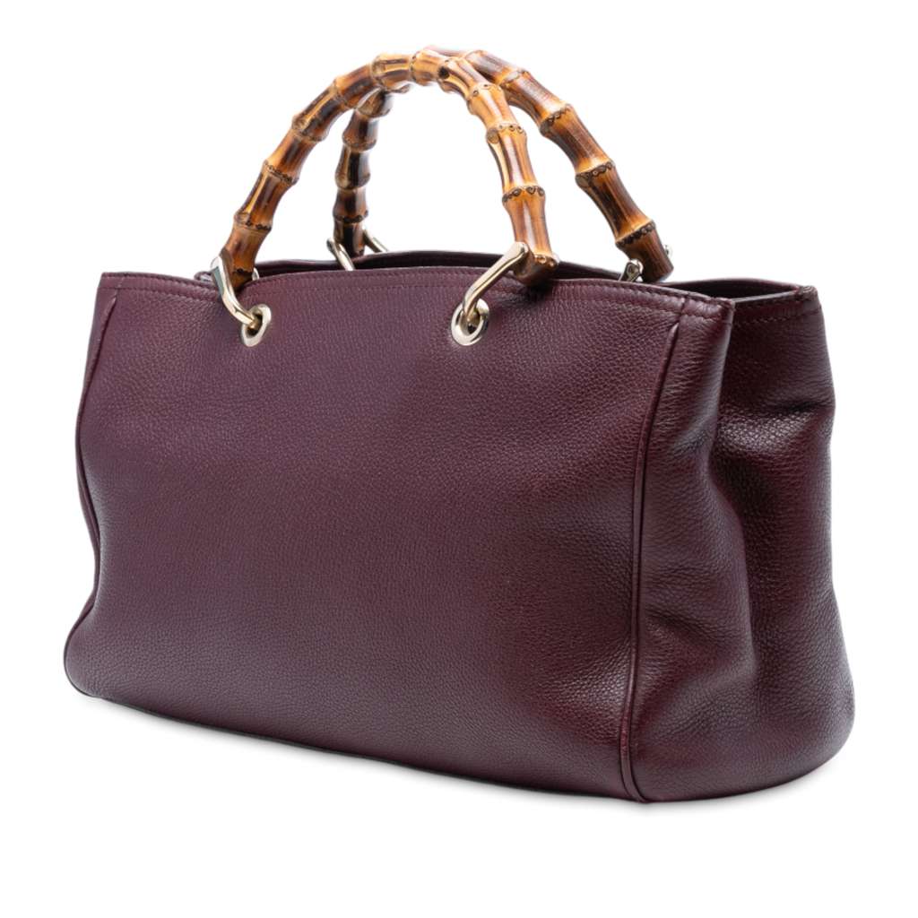 Gucci Medium Calfskin Bamboo Shopper Satchel - 2