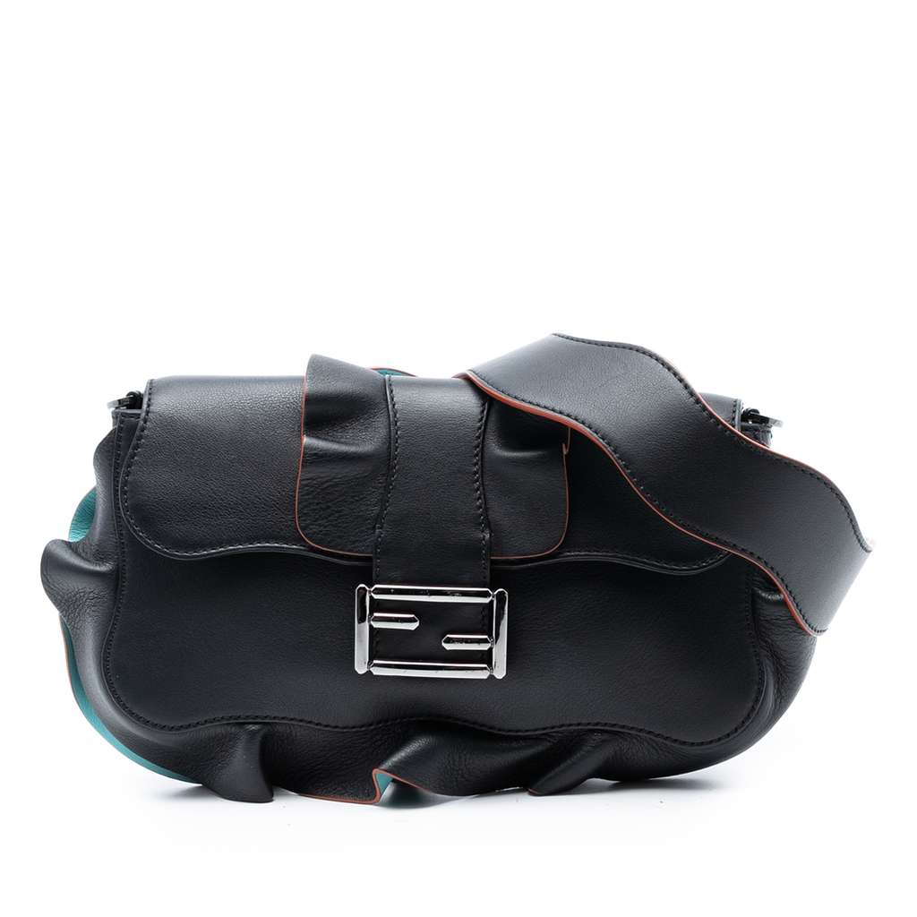 Fendi Medium Calfskin Waves Baguette Crossbody