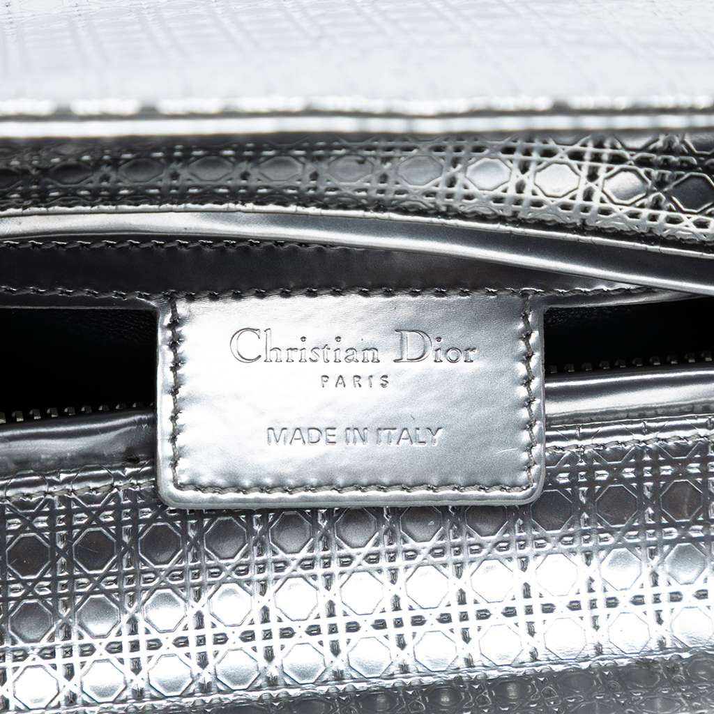 Dior Medium Metallic Patent Microcannage Lady Dior - 5