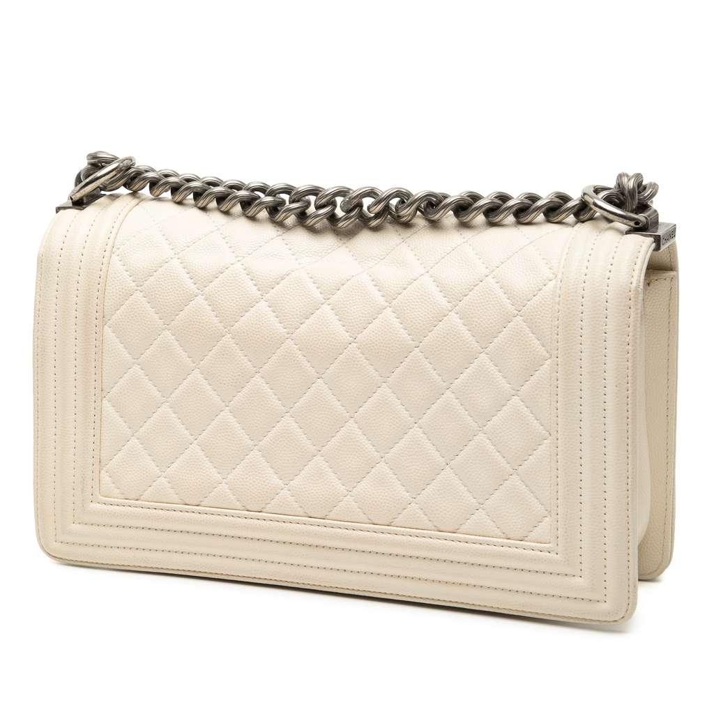 Chanel Old Medium Quilted Caviar Boy Flap - 2