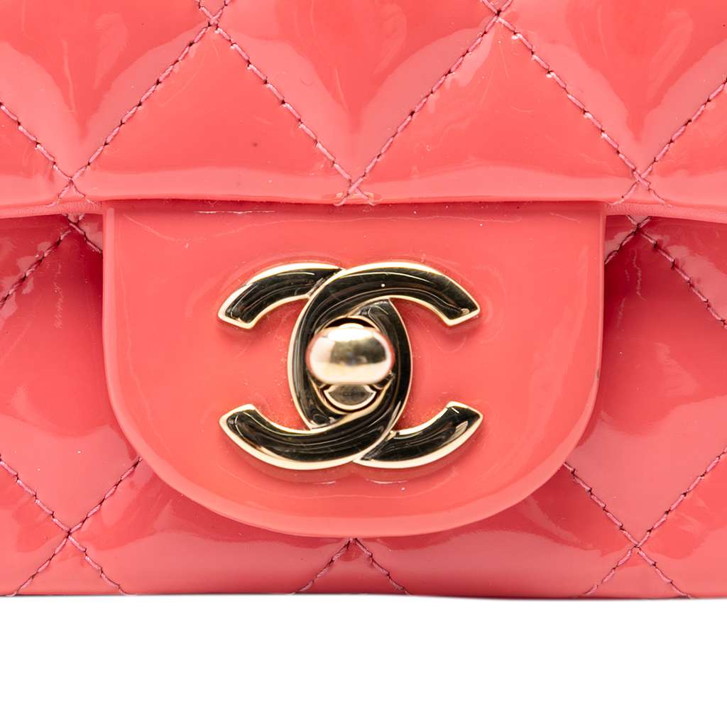 Chanel Mini Square Classic Patent Single Flap - 5