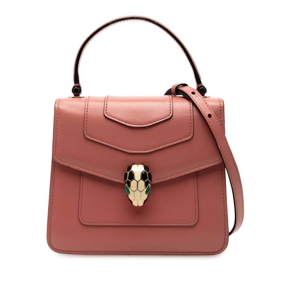 Bvlgari Small Calfskin Serpenti Forever Top Handle Bag