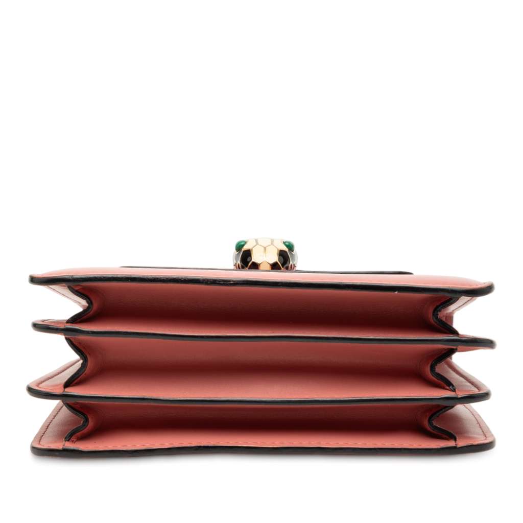 Bvlgari Small Calfskin Serpenti Forever Top Handle Bag - 3