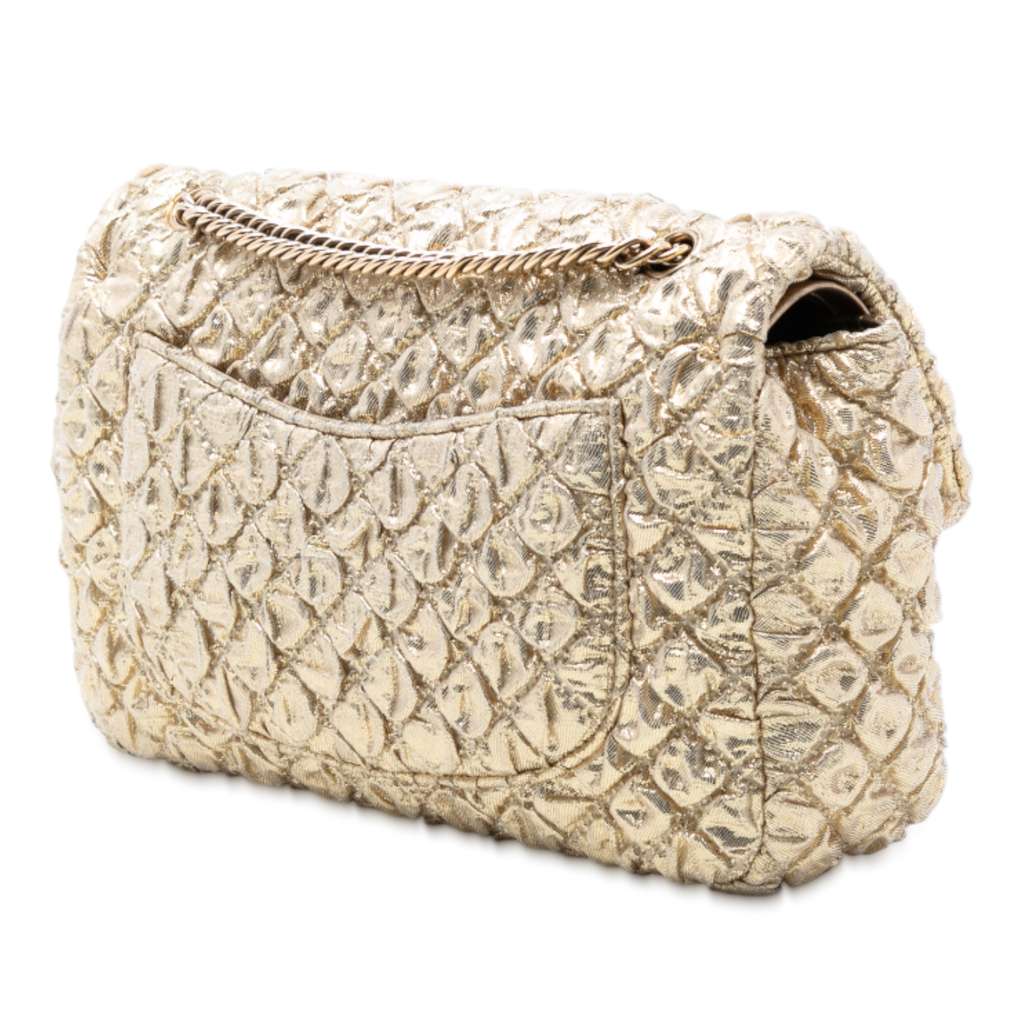 Chanel Small Classic Metallic Lame Bijoux Chain Double Flap - 2