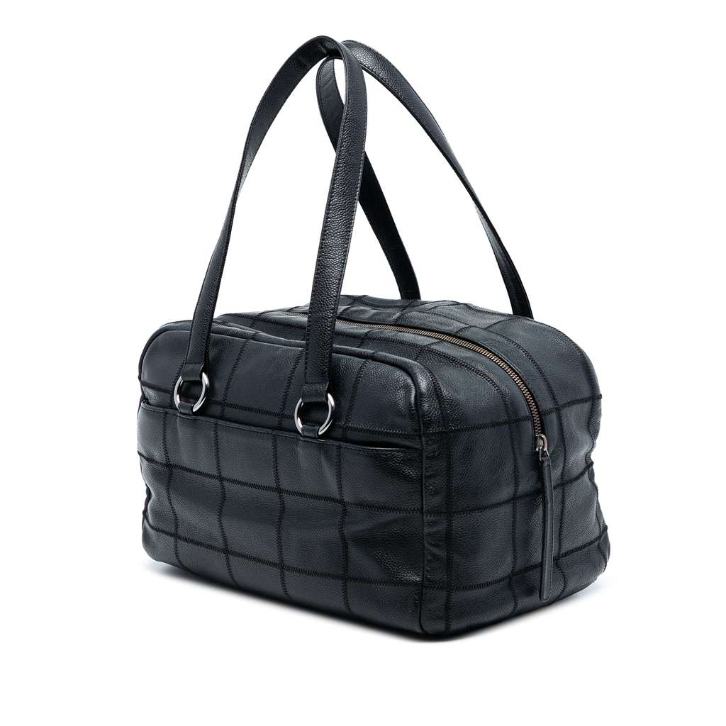 Chanel Choco Bar Caviar LAX Bowler Bag - 2