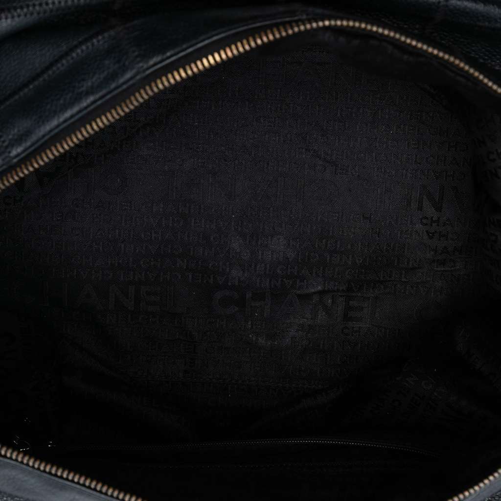 Chanel Choco Bar Caviar LAX Bowler Bag - 4