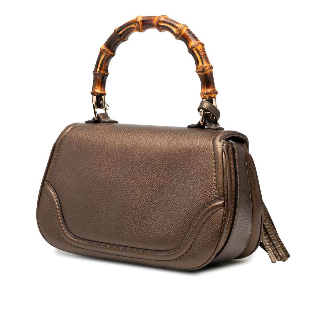 Gucci Medium Leather New Bamboo Satchel - 2