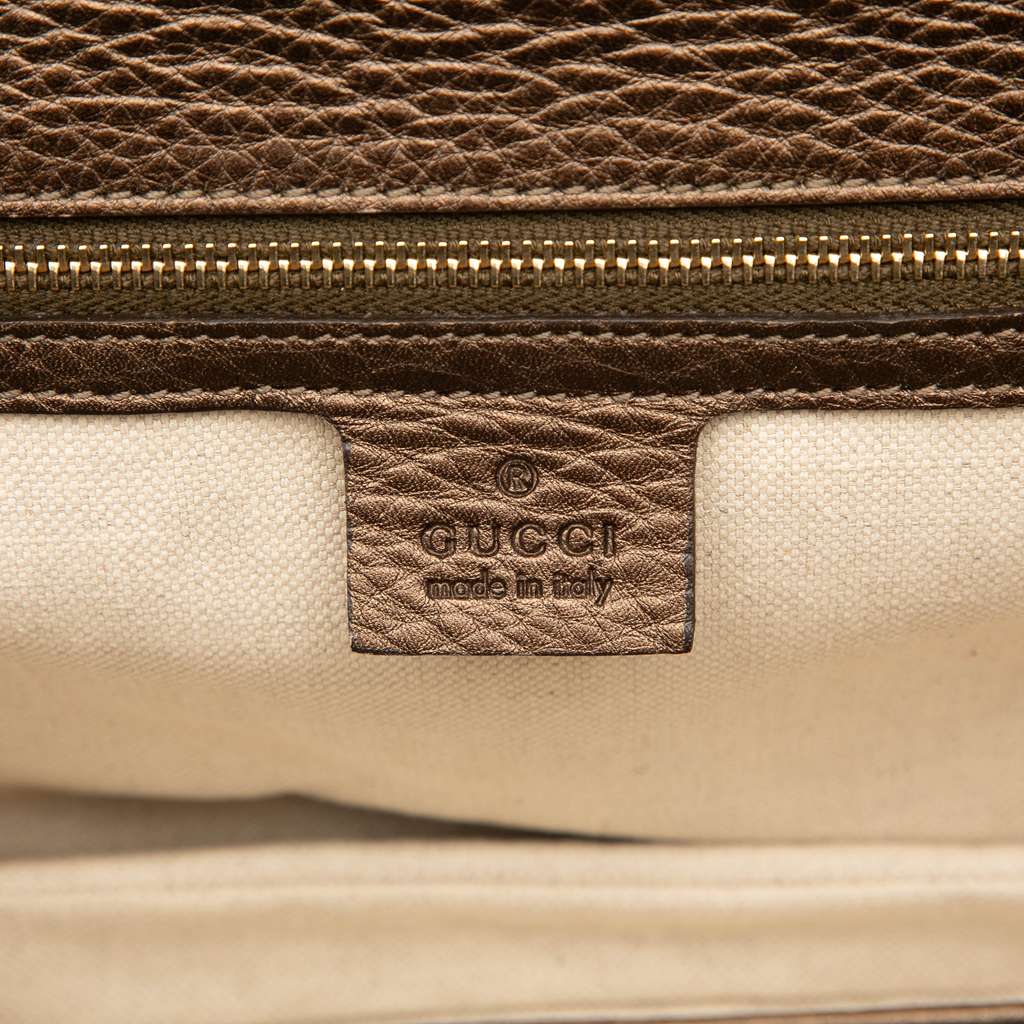 Gucci Medium Leather New Bamboo Satchel - 5