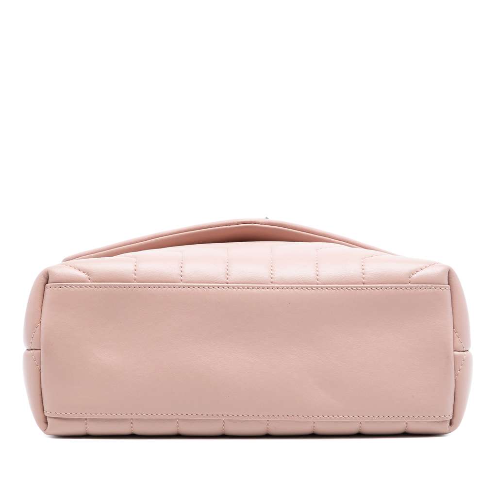 Saint Laurent Small Quilted Calfskin Monogram Loulou Chain Shoulder Bag - 3