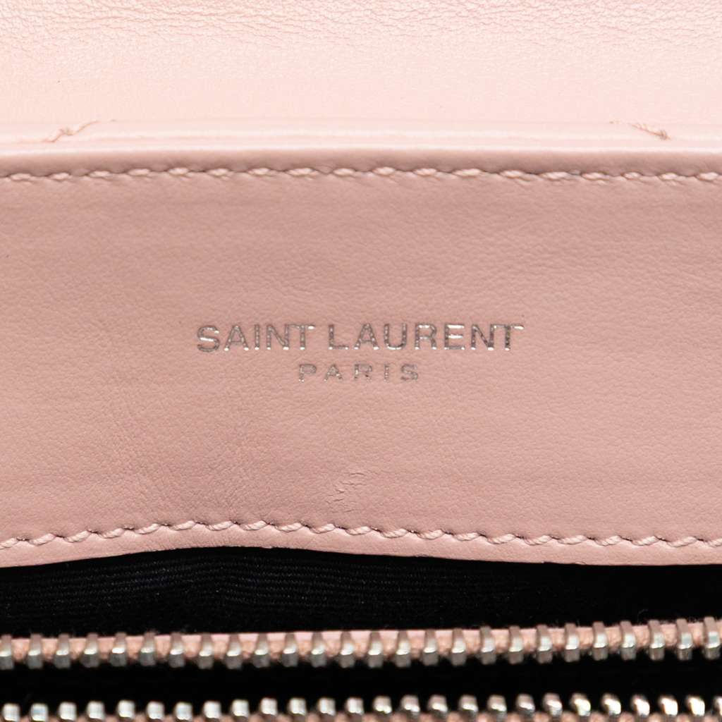 Saint Laurent Small Quilted Calfskin Monogram Loulou Chain Shoulder Bag - 5