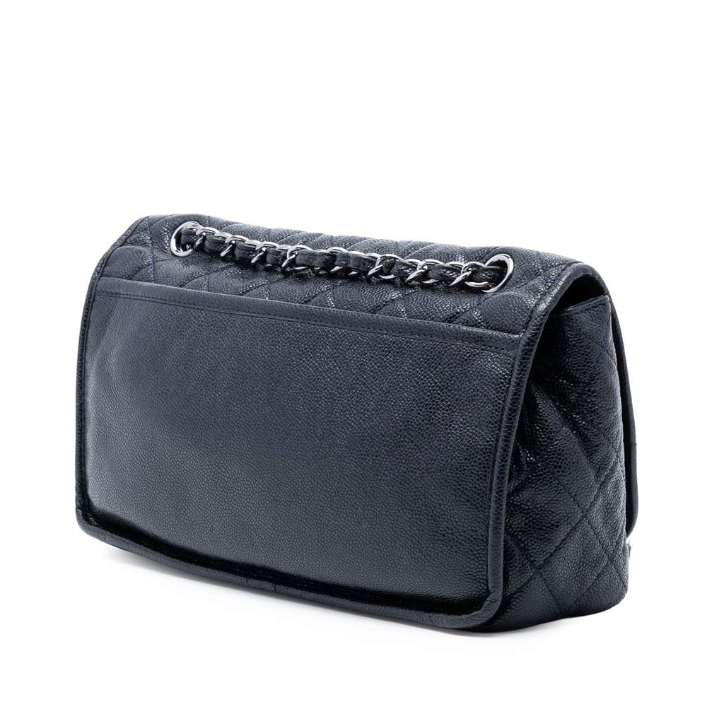 Chanel Medium Quilted Caviar Natural Beauty Split Pocket Flap - 2