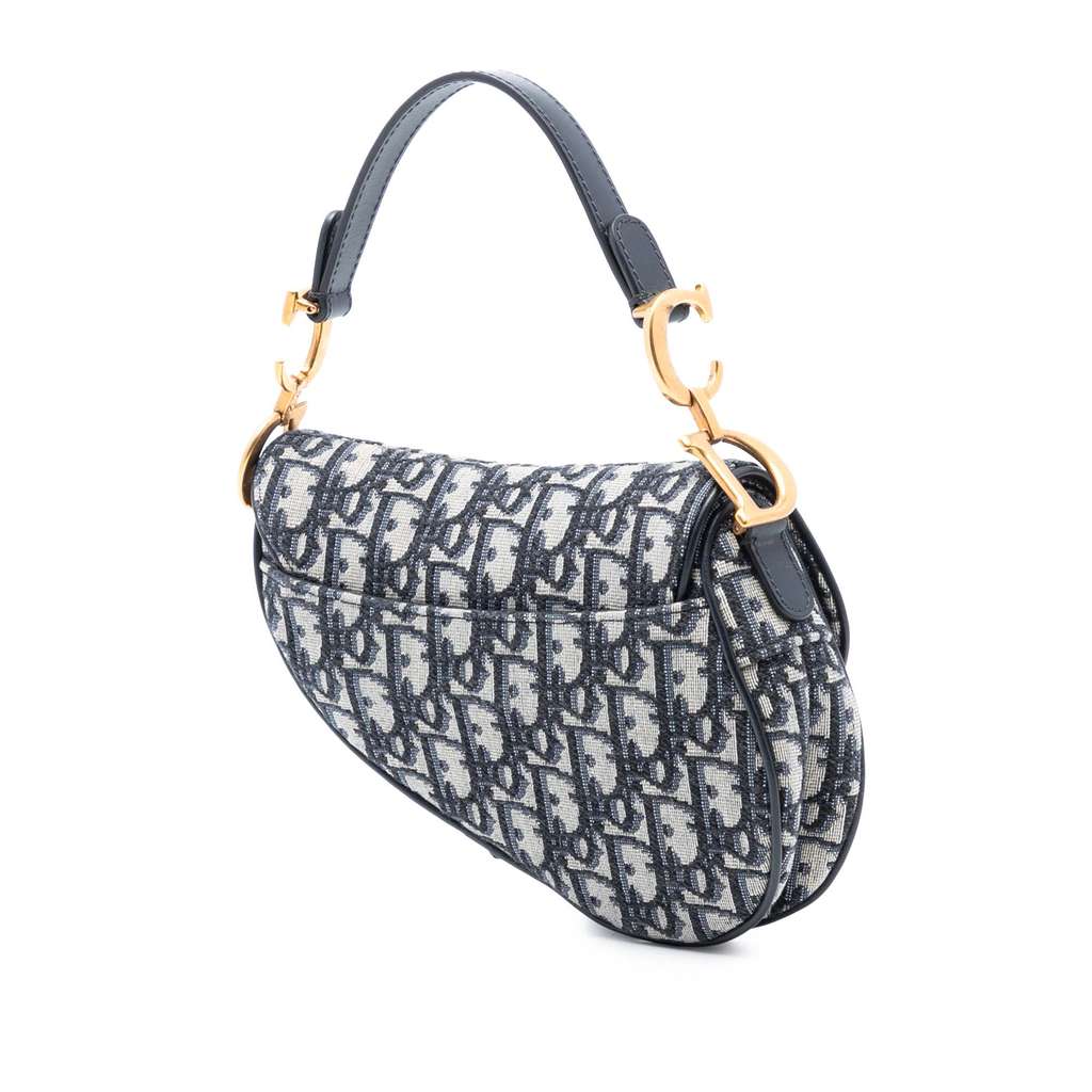 Dior Mini Oblique Canvas Saddle Bag - 2