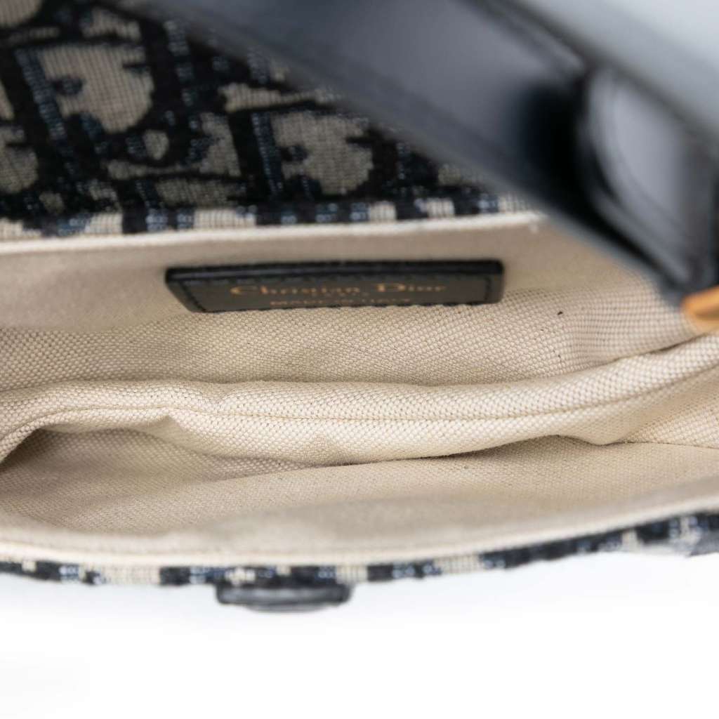 Dior Mini Oblique Canvas Saddle Bag - 4