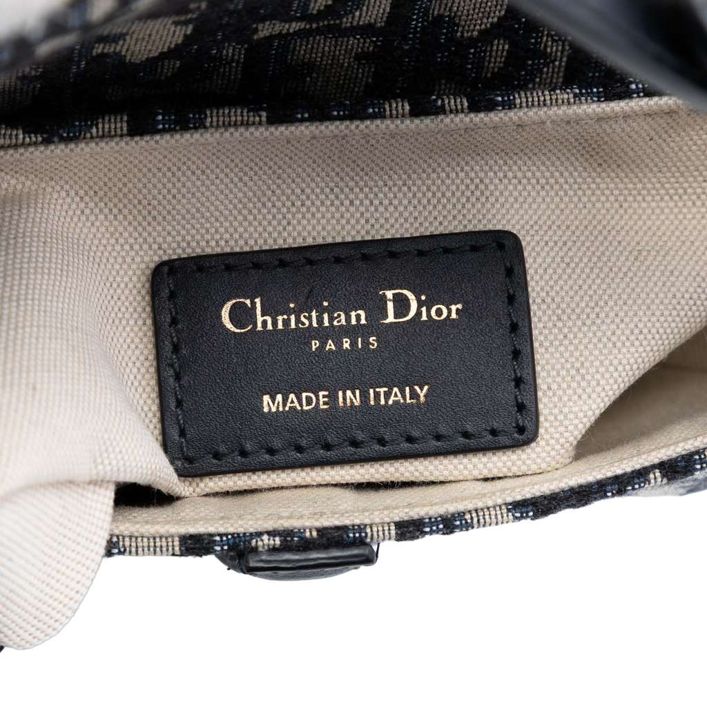 Dior Mini Oblique Canvas Saddle Bag - 5