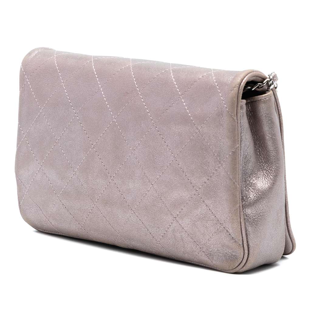 Chanel CC Quilted Metallic Lambskin Wallet On Chain - 2