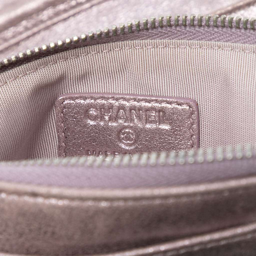 Chanel CC Quilted Metallic Lambskin Wallet On Chain - 5