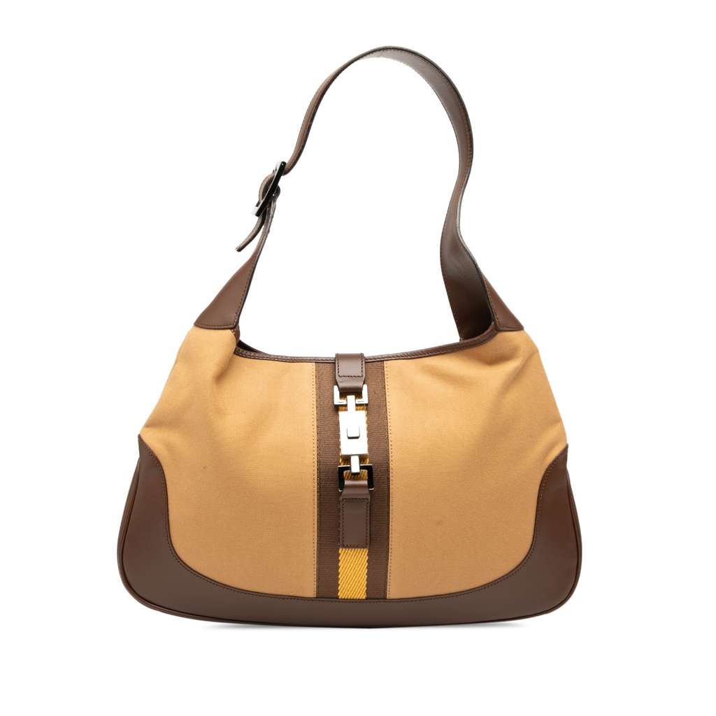 Gucci Canvas Web Jackie Shoulder Bag