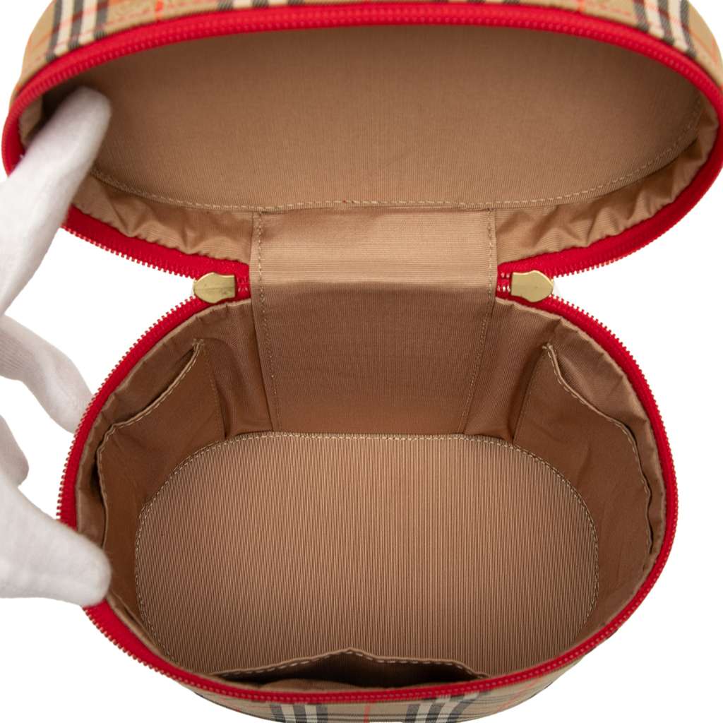 Burberry Haymarket Check Canvas Vanity Bag - 4