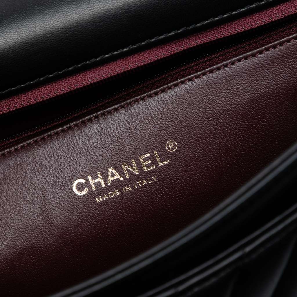 Chanel CC Chevron Quilted Lambskin Single Flap - 5