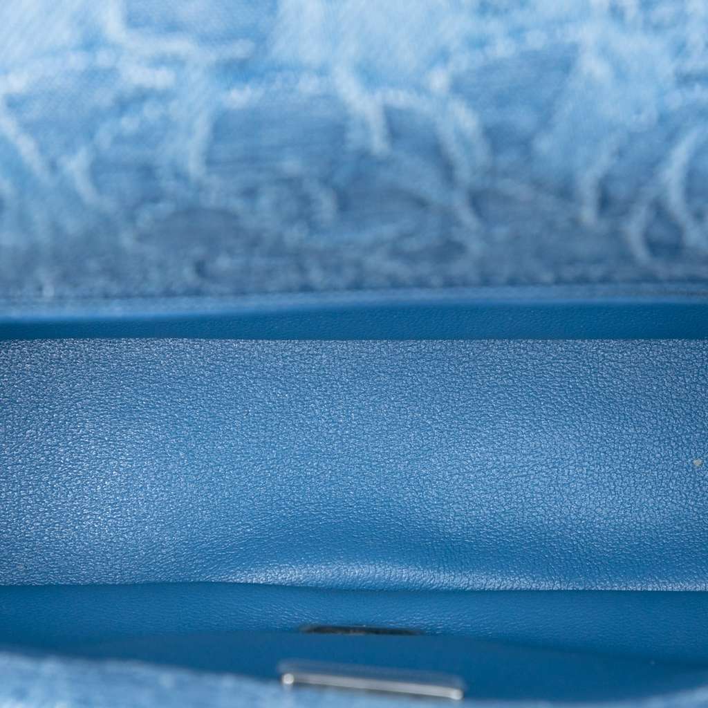 Chanel Mini Quilted Denim Camellia Sweetheart Flap - 4