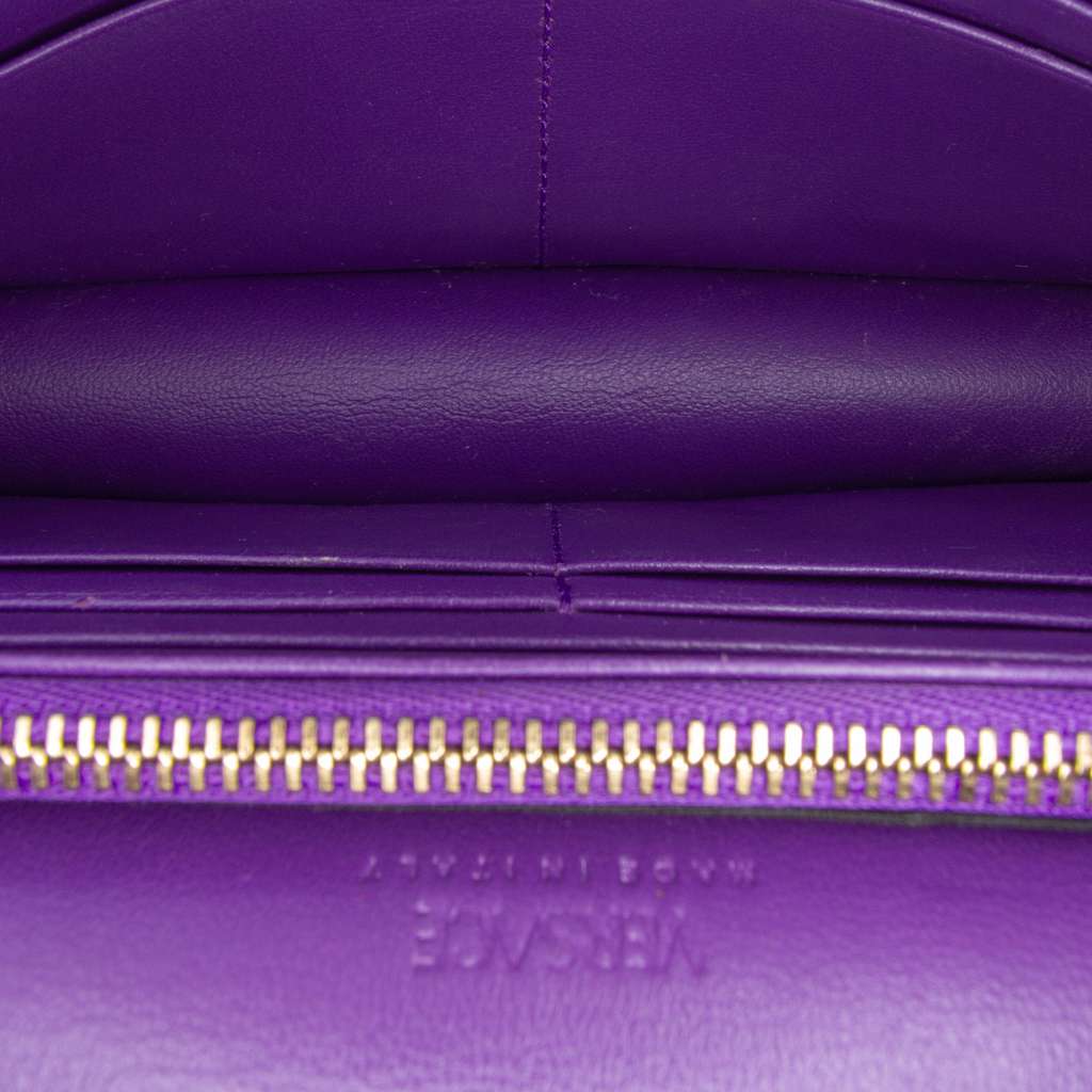 Versace Leather Greca Goddess Wallet on Chain - 4