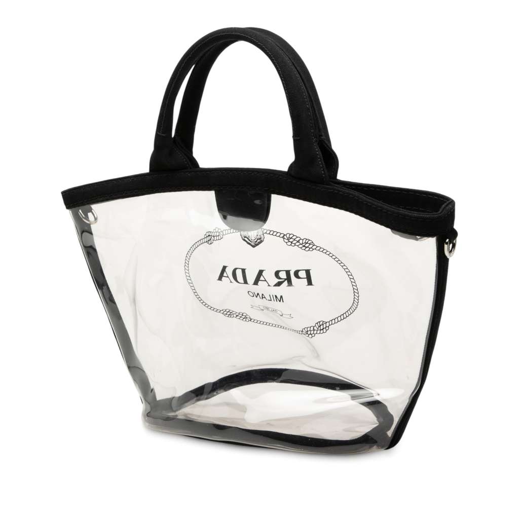 Prada PVC Canapa Logo Satchel - 2