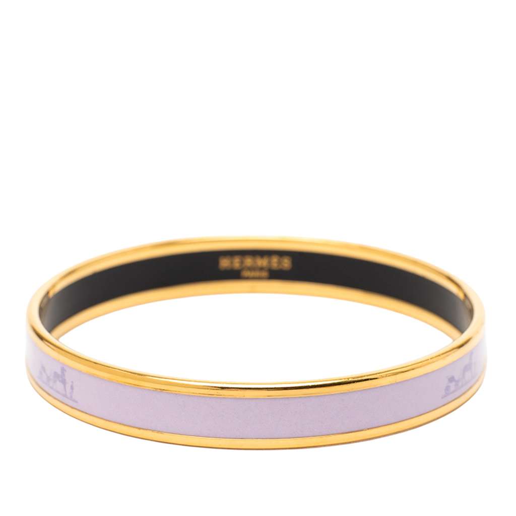 Hermès Narrow Enamel Caleche Bangle 70