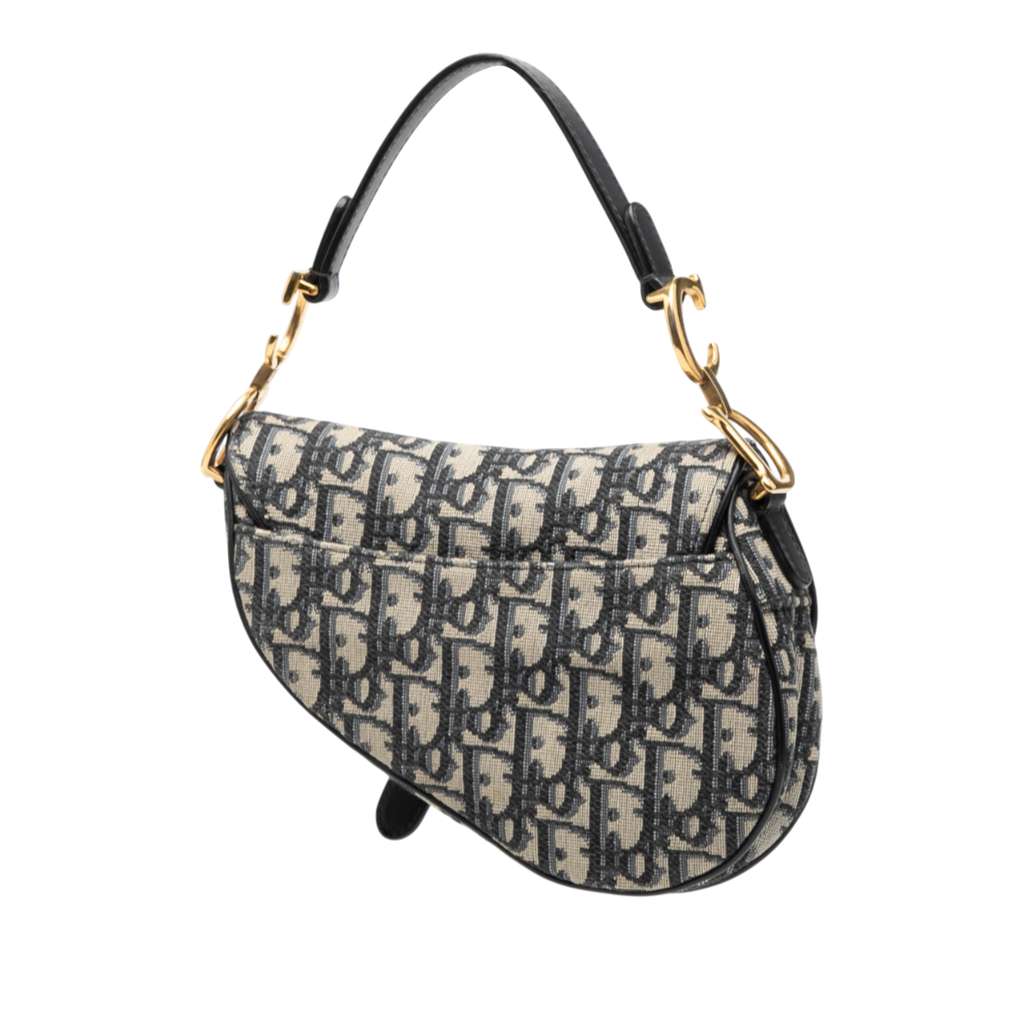 Dior Mini Oblique Canvas Saddle Bag - 2