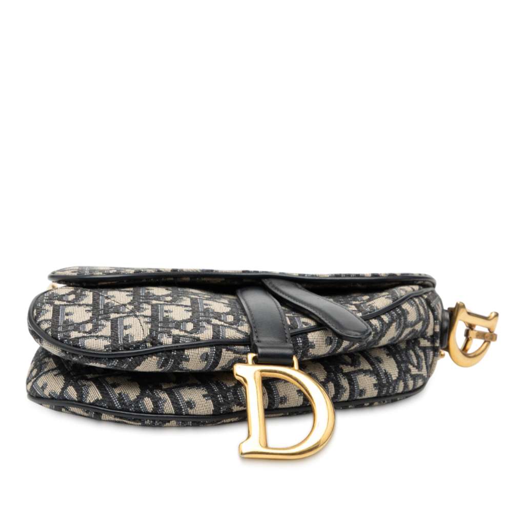 Dior Mini Oblique Canvas Saddle Bag - 3