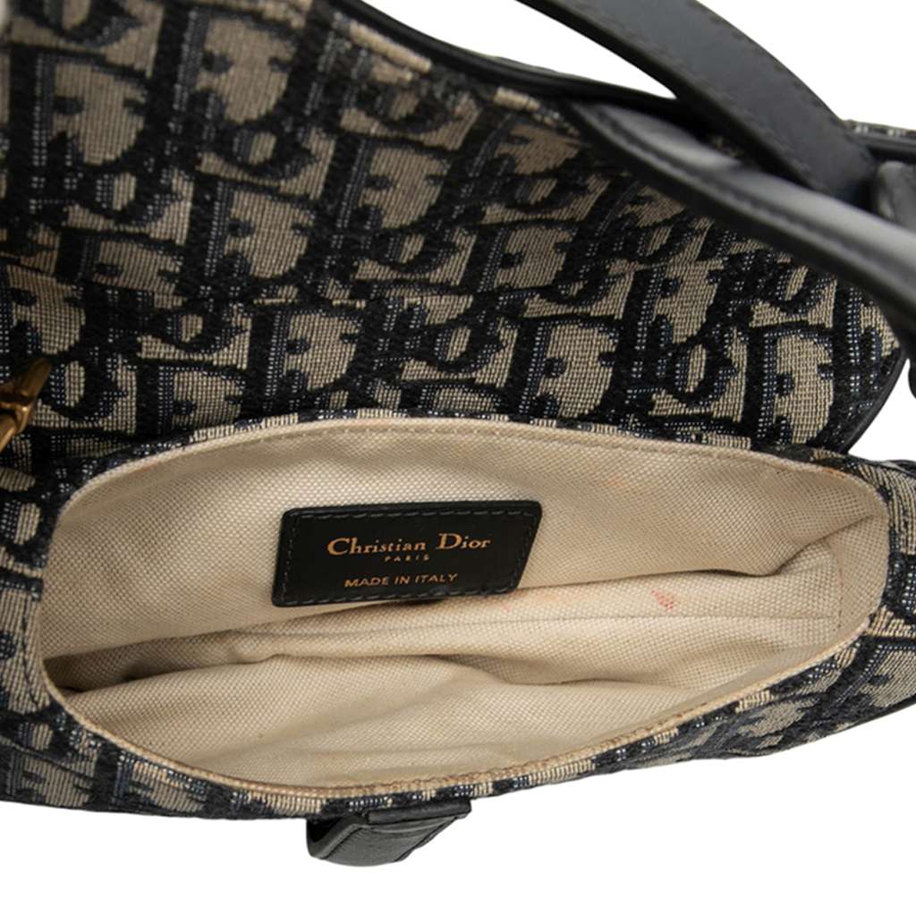Dior Mini Oblique Canvas Saddle Bag - 4