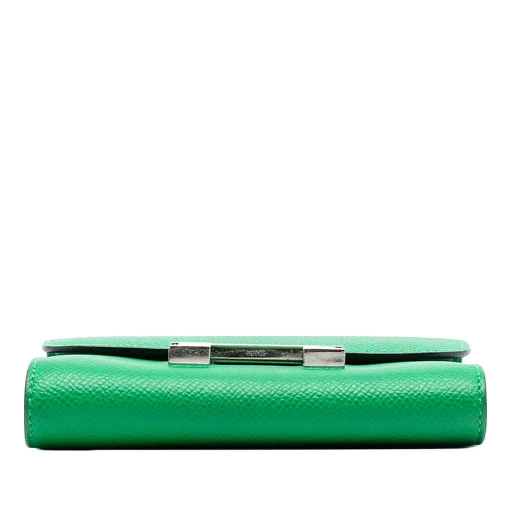 Hermès Epsom Constance Slim Wallet Green Leather Very good - Inside View