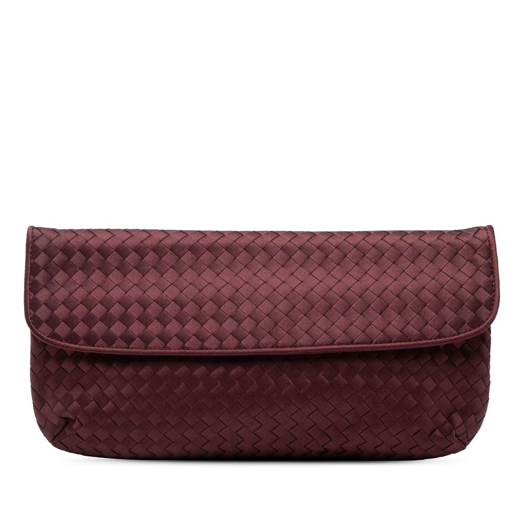 Bottega Veneta Satin Intrecciato Clutch