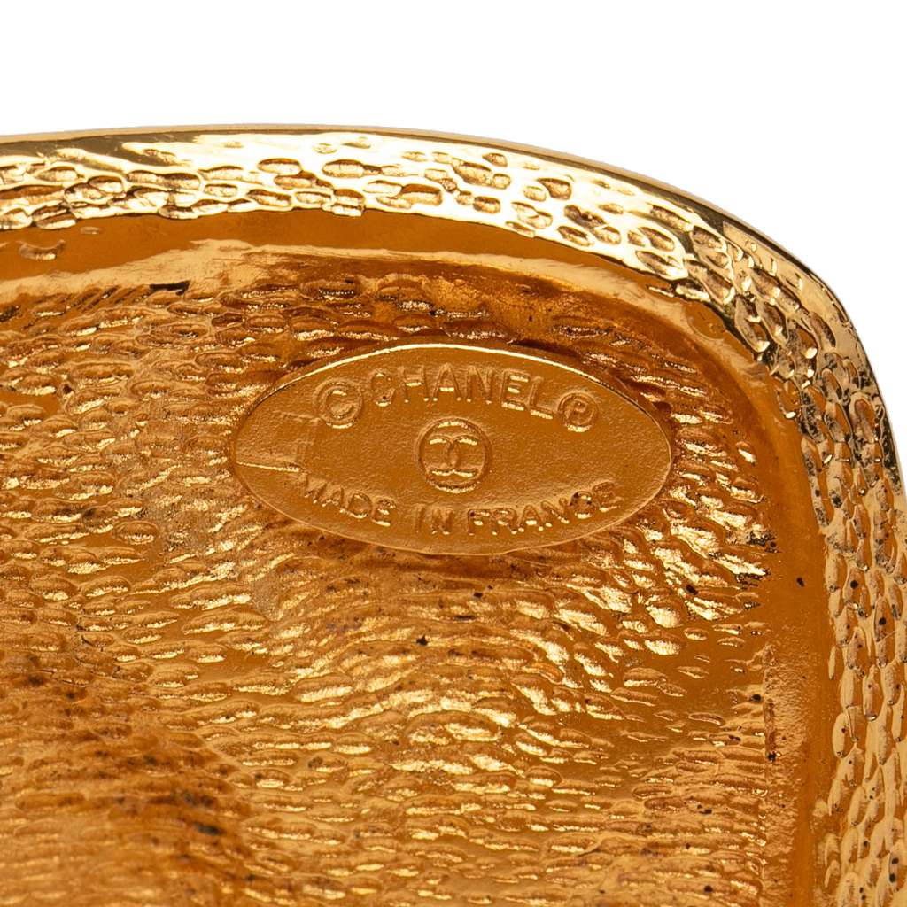 Chanel Gold Plated Quilted Cuff Bracelet - 4