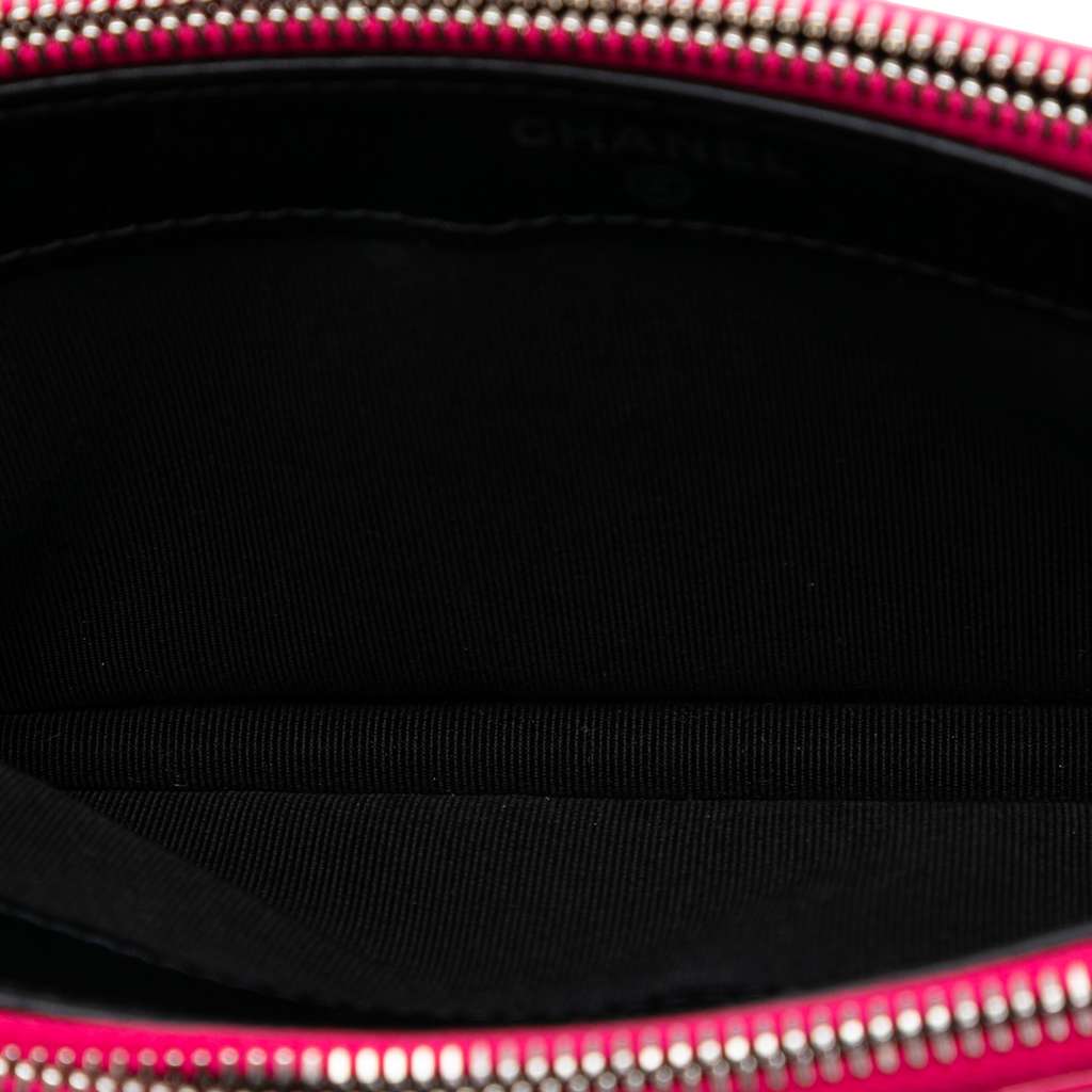 Chanel Bicolor Patent Double Zip Wallet on Chain - 4